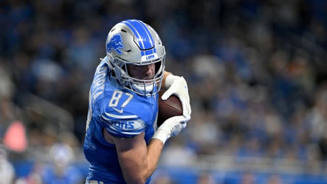 Detroit Lions tight end Sam LaPorta.